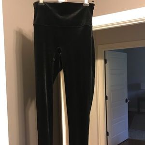 Black velour leggings